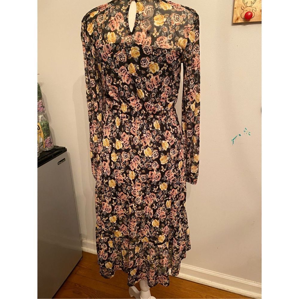 Floral Mesh Midi Dress size xs - Picture 2 of 9